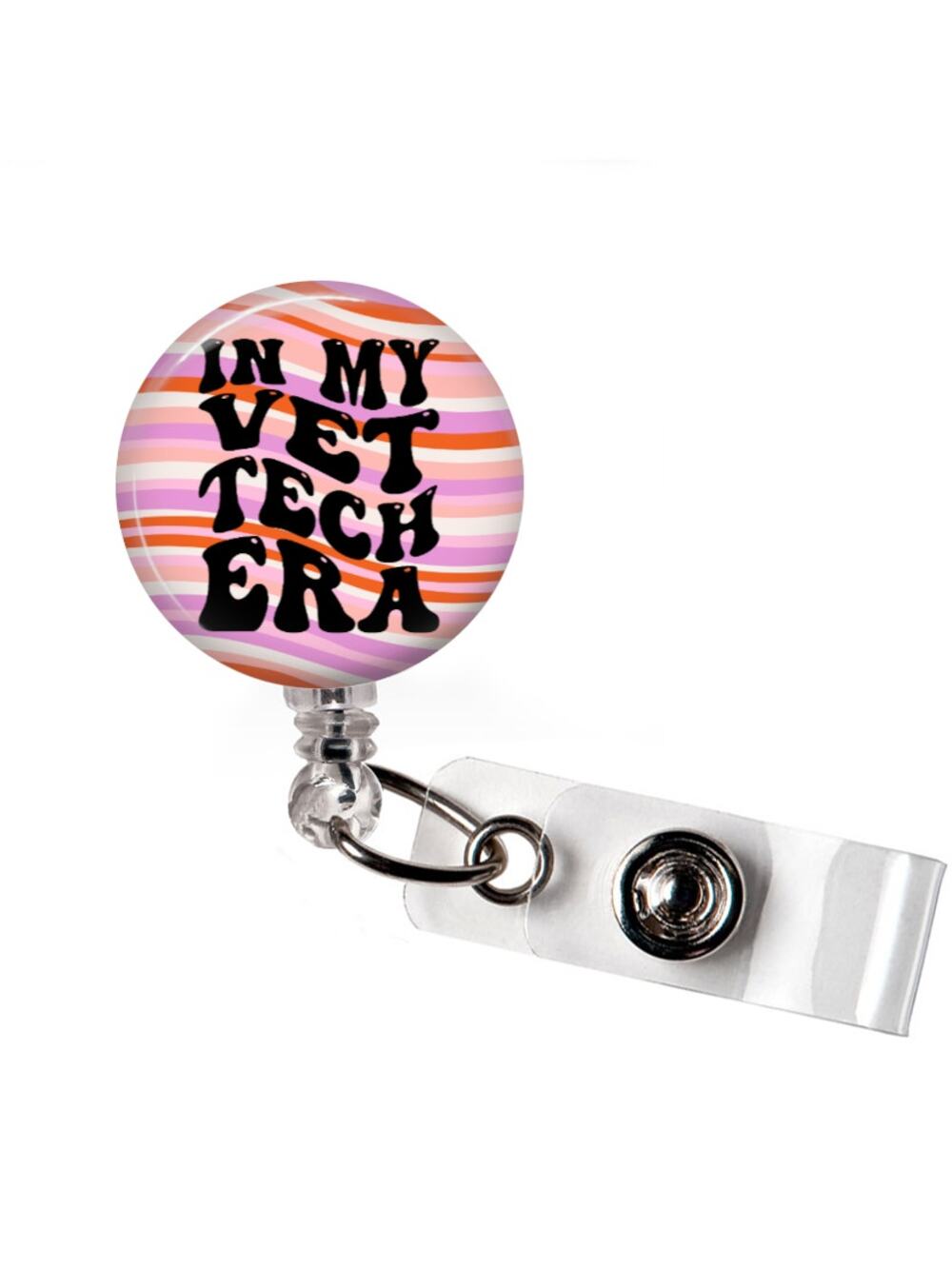In My Vet Tech Era Badge Reel Vet Tech Gift Retractable ID Holder